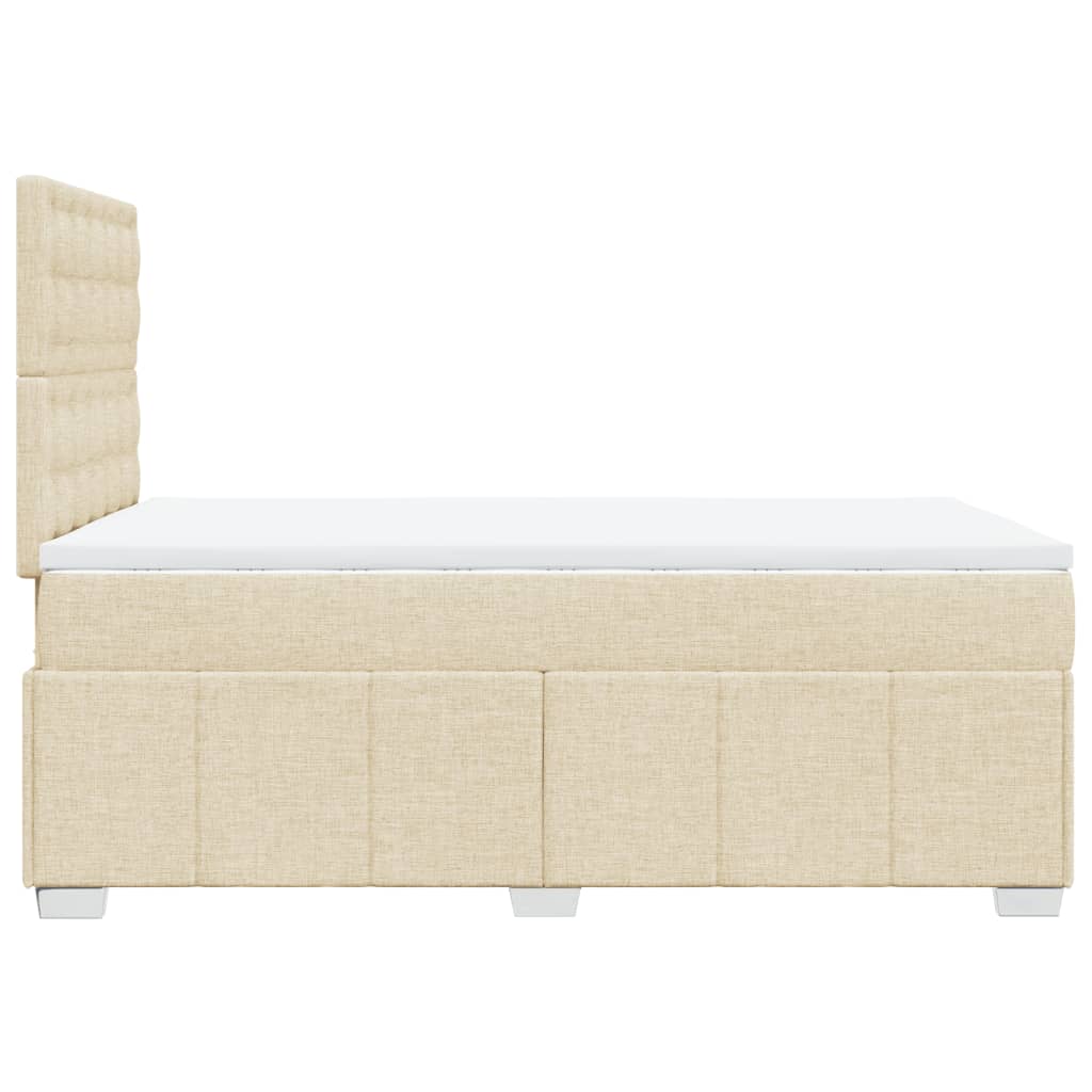 Boxspring met matras stof crèmekleurig 120x200 cm is nu te koop bij PeponiXL, paradijselijk wonen!