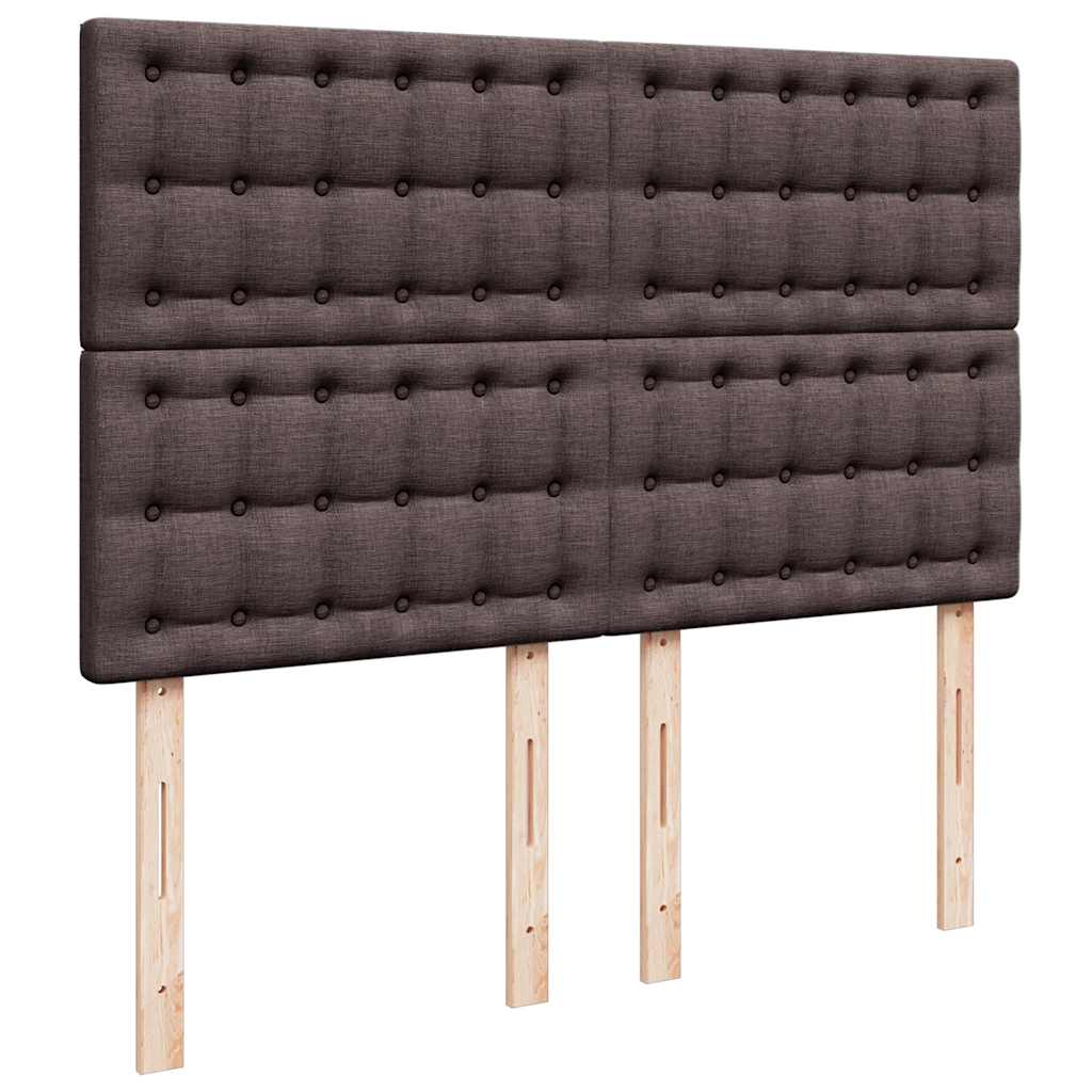 Boxspring met matras stof donkerbruin 140x190 cm is nu te koop bij PeponiXL, paradijselijk wonen!
