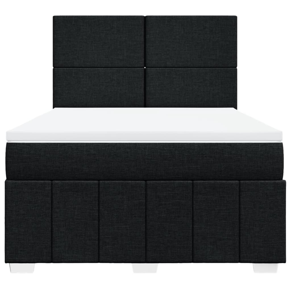 Boxspring met matras stof zwart 140x200 cm is nu te koop bij PeponiXL, paradijselijk wonen!