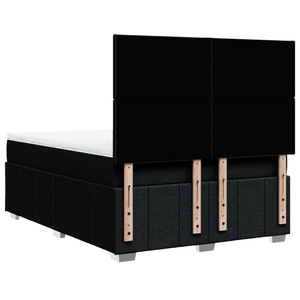 Boxspring met matras stof zwart 140x200 cm is nu te koop bij PeponiXL, paradijselijk wonen!