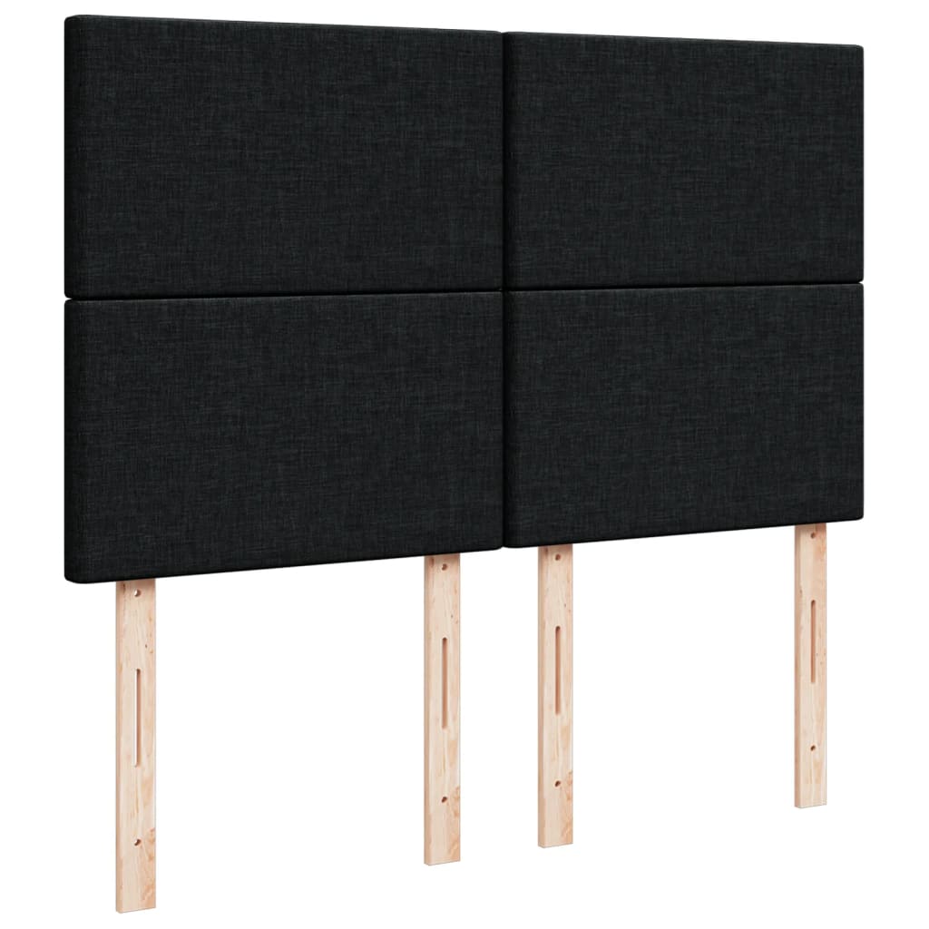 Boxspring met matras stof zwart 140x200 cm is nu te koop bij PeponiXL, paradijselijk wonen!