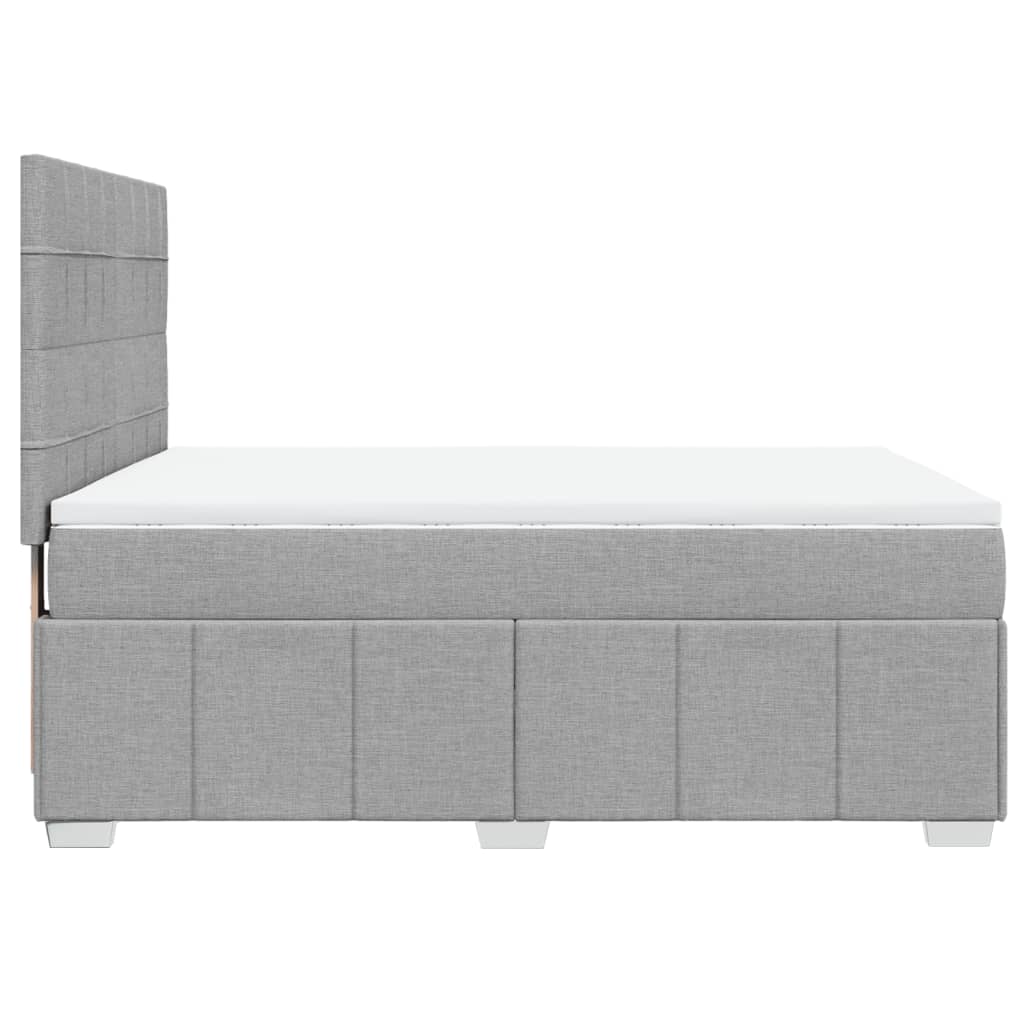 Boxspring met matras stof lichtgrijs 140x200 cm is nu te koop bij PeponiXL, paradijselijk wonen!