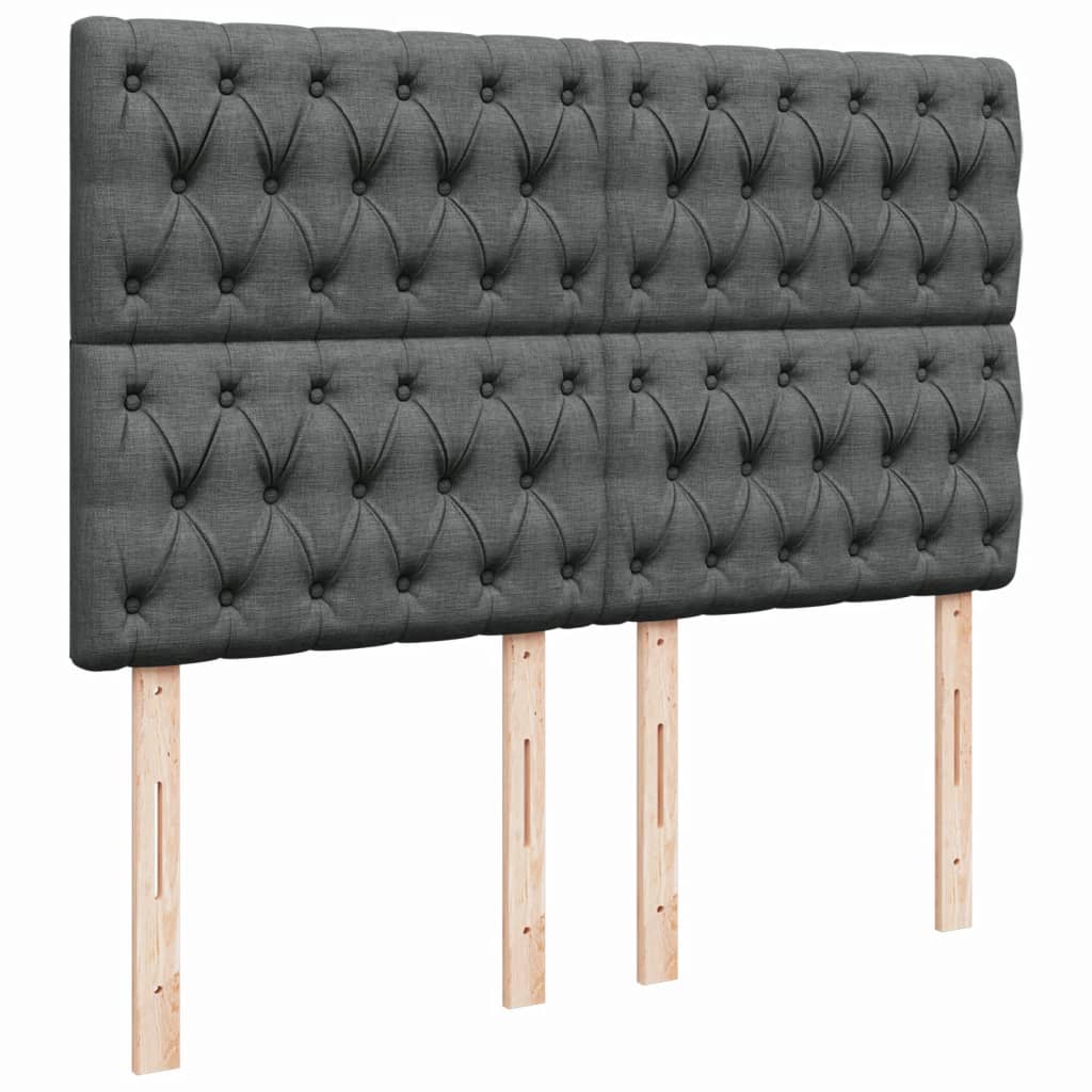 Boxspring met matras stof donkergrijs 140x200 cm is nu te koop bij PeponiXL, paradijselijk wonen!