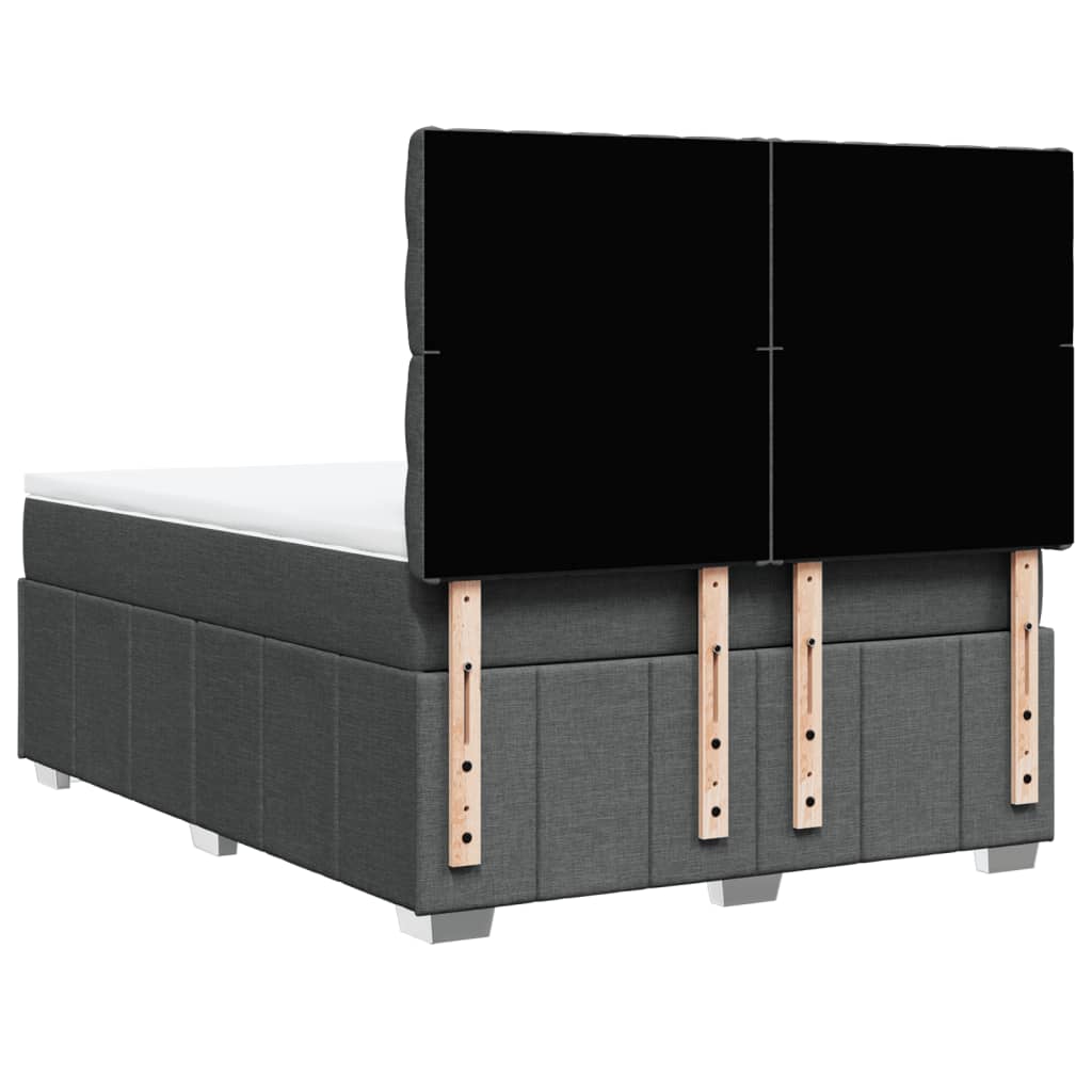 Boxspring met matras stof donkergrijs 140x200 cm is nu te koop bij PeponiXL, paradijselijk wonen!