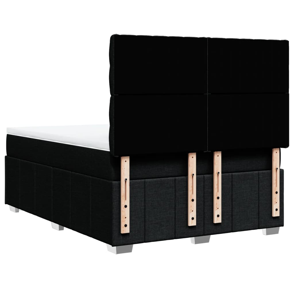 Boxspring met matras stof zwart 140x200 cm is nu te koop bij PeponiXL, paradijselijk wonen!