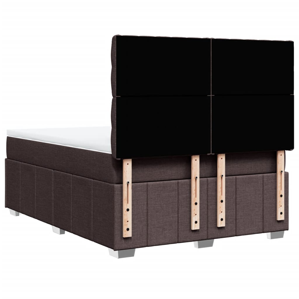 Boxspring met matras stof donkerbruin 140x200 cm is nu te koop bij PeponiXL, paradijselijk wonen!