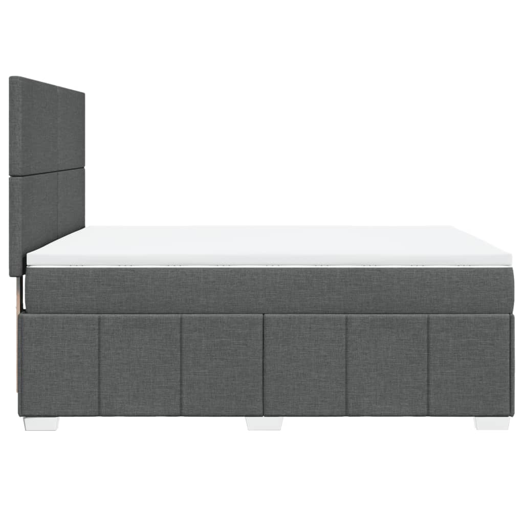 Boxspring met matras stof donkergrijs 160x200 cm is nu te koop bij PeponiXL, paradijselijk wonen!