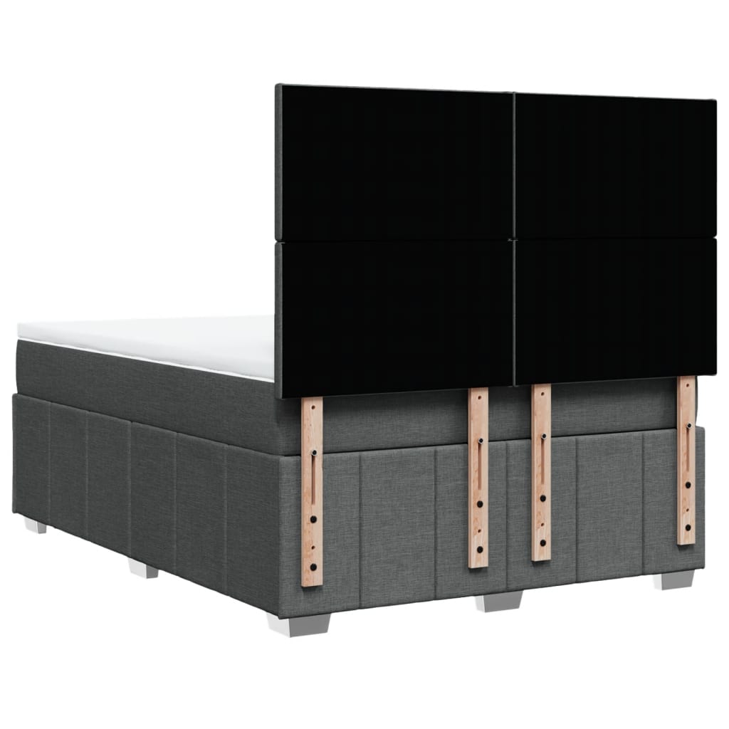 Boxspring met matras stof donkergrijs 160x200 cm is nu te koop bij PeponiXL, paradijselijk wonen!
