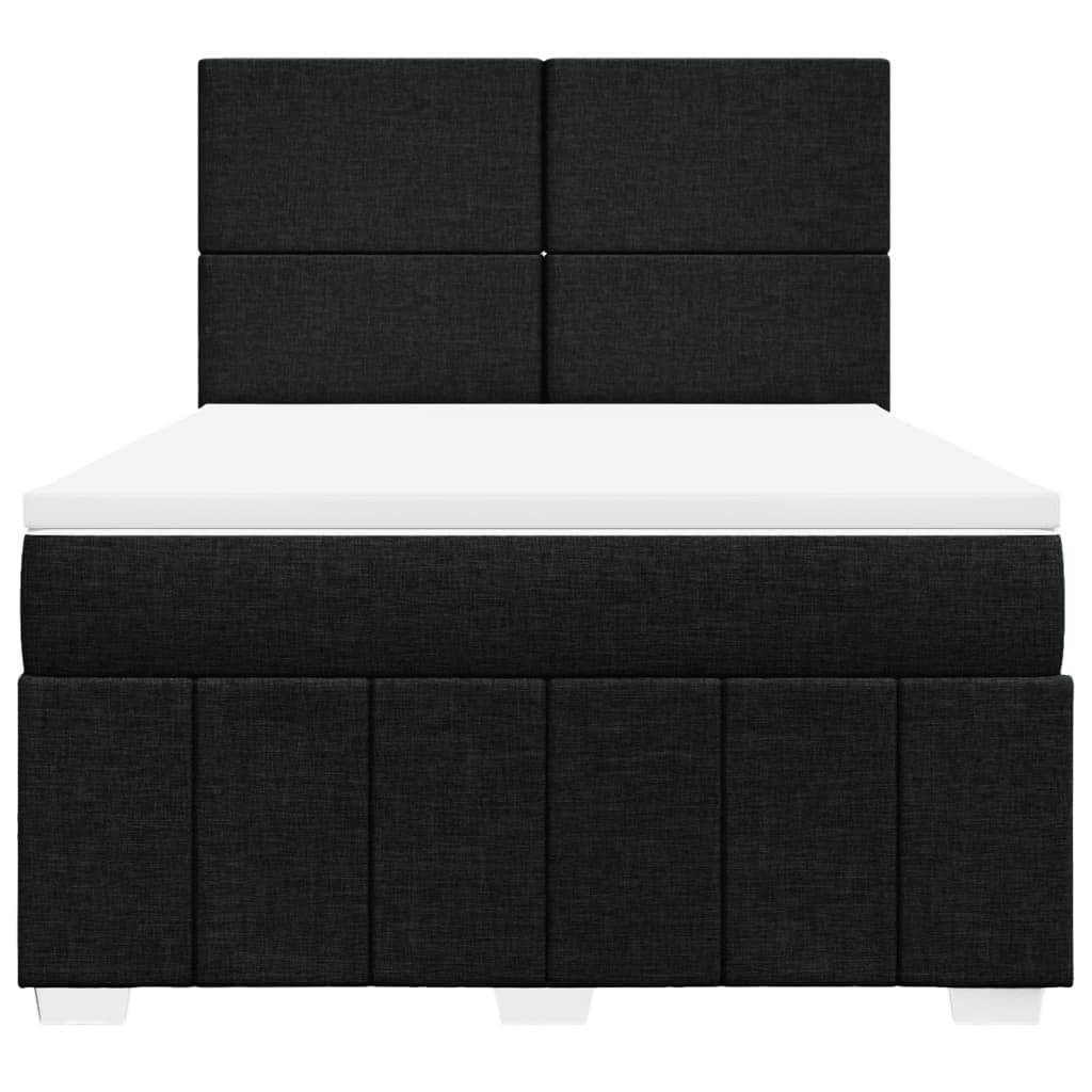 Boxspring met matras stof zwart 160x200 cm is nu te koop bij PeponiXL, paradijselijk wonen!