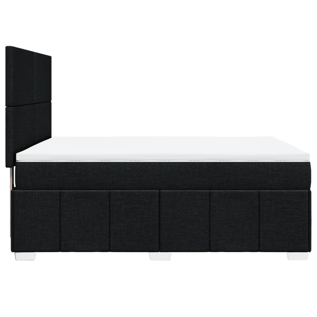 Boxspring met matras stof zwart 160x200 cm is nu te koop bij PeponiXL, paradijselijk wonen!