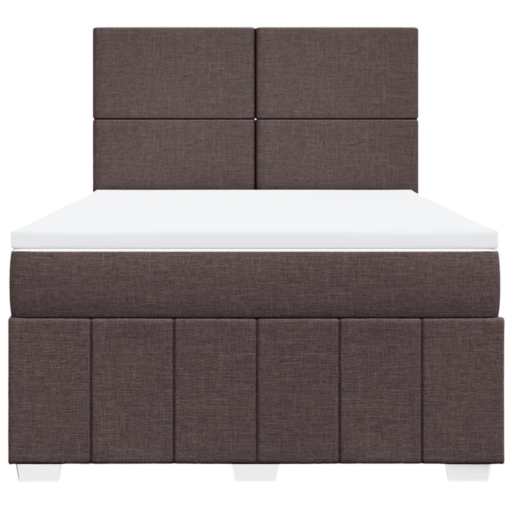 Boxspring met matras stof donkerbruin 160x200 cm is nu te koop bij PeponiXL, paradijselijk wonen!