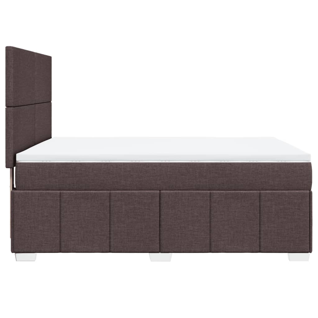 Boxspring met matras stof donkerbruin 160x200 cm is nu te koop bij PeponiXL, paradijselijk wonen!