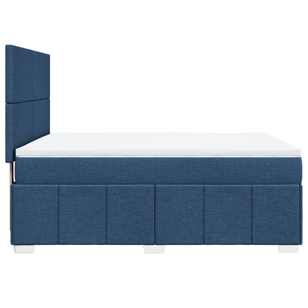 Boxspring met matras stof blauw 160x200 cm is nu te koop bij PeponiXL, paradijselijk wonen!