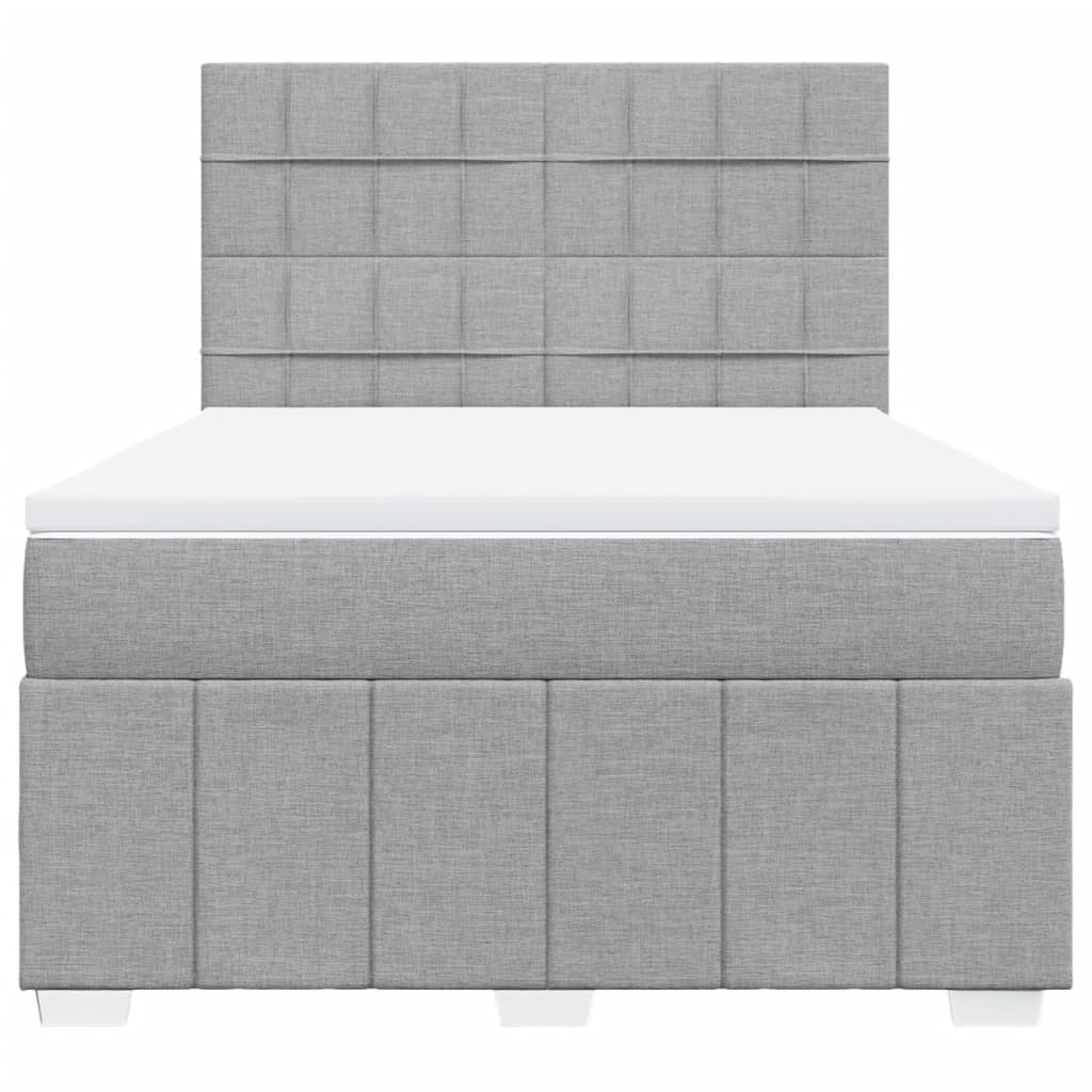 Boxspring met matras stof lichtgrijs 160x200 cm is nu te koop bij PeponiXL, paradijselijk wonen!