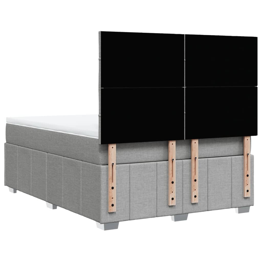 Boxspring met matras stof lichtgrijs 160x200 cm is nu te koop bij PeponiXL, paradijselijk wonen!