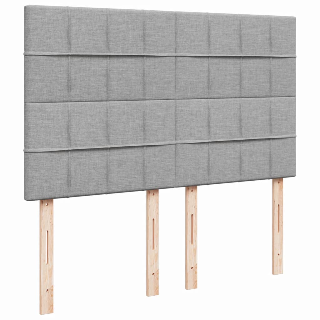 Boxspring met matras stof lichtgrijs 160x200 cm is nu te koop bij PeponiXL, paradijselijk wonen!