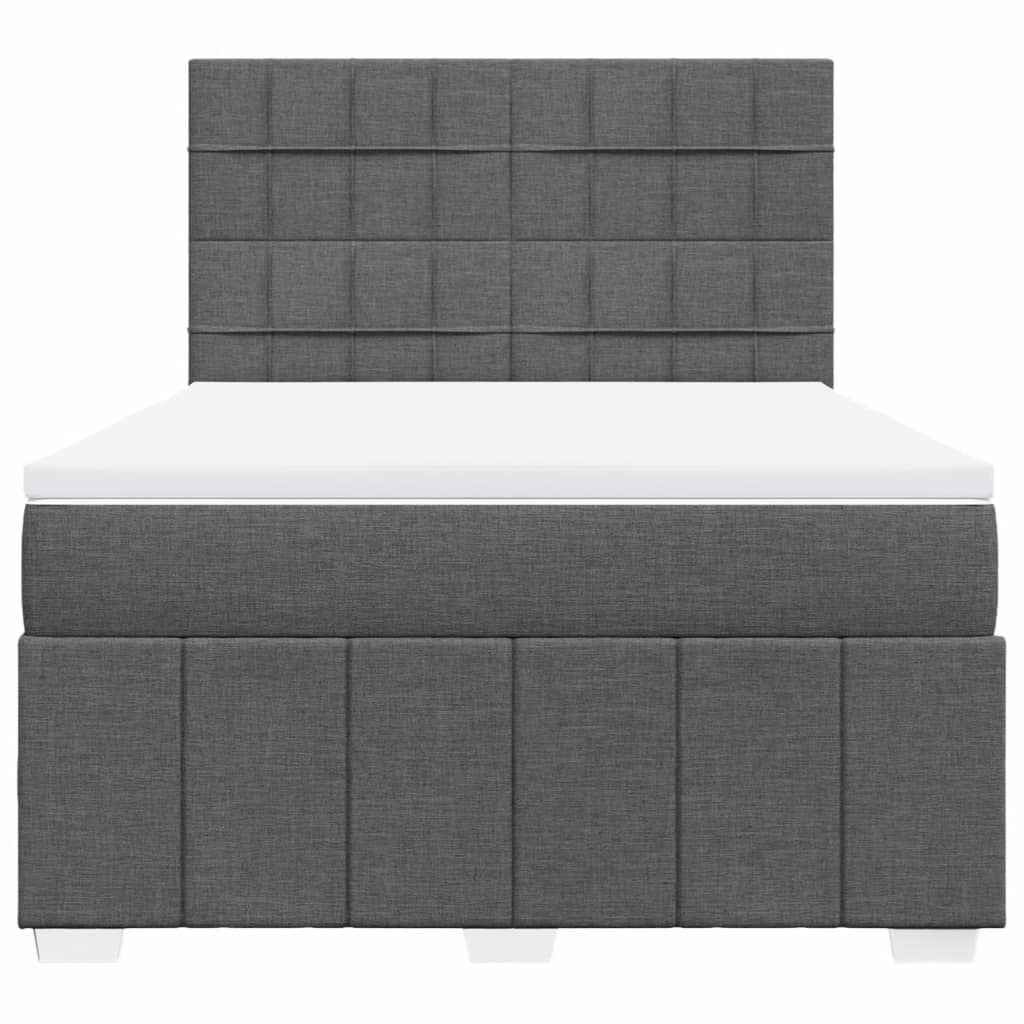 Boxspring met matras stof donkergrijs 160x200 cm is nu te koop bij PeponiXL, paradijselijk wonen!
