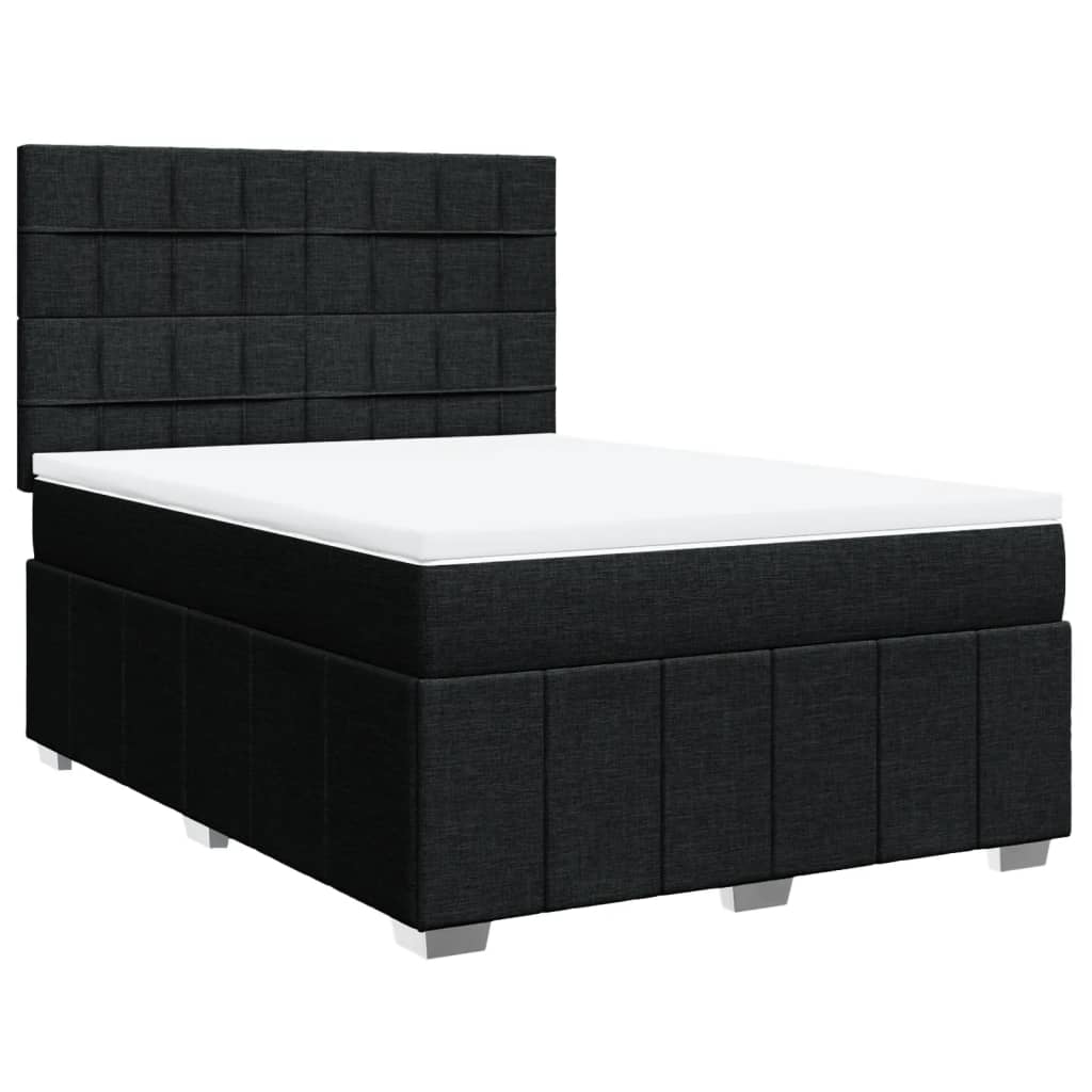 Boxspring met matras stof zwart 160x200 cm is nu te koop bij PeponiXL, paradijselijk wonen!