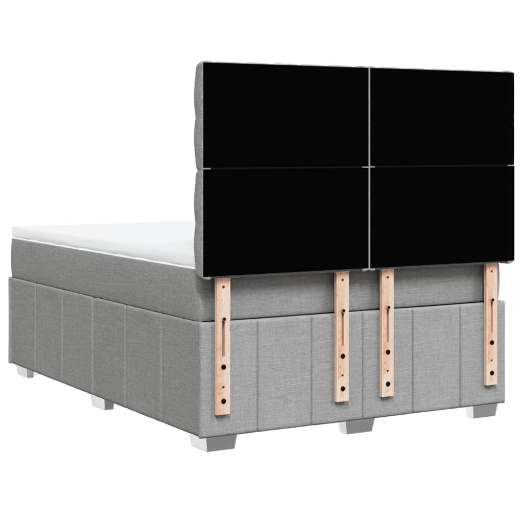 Boxspring met matras stof lichtgrijs 160x200 cm is nu te koop bij PeponiXL, paradijselijk wonen!