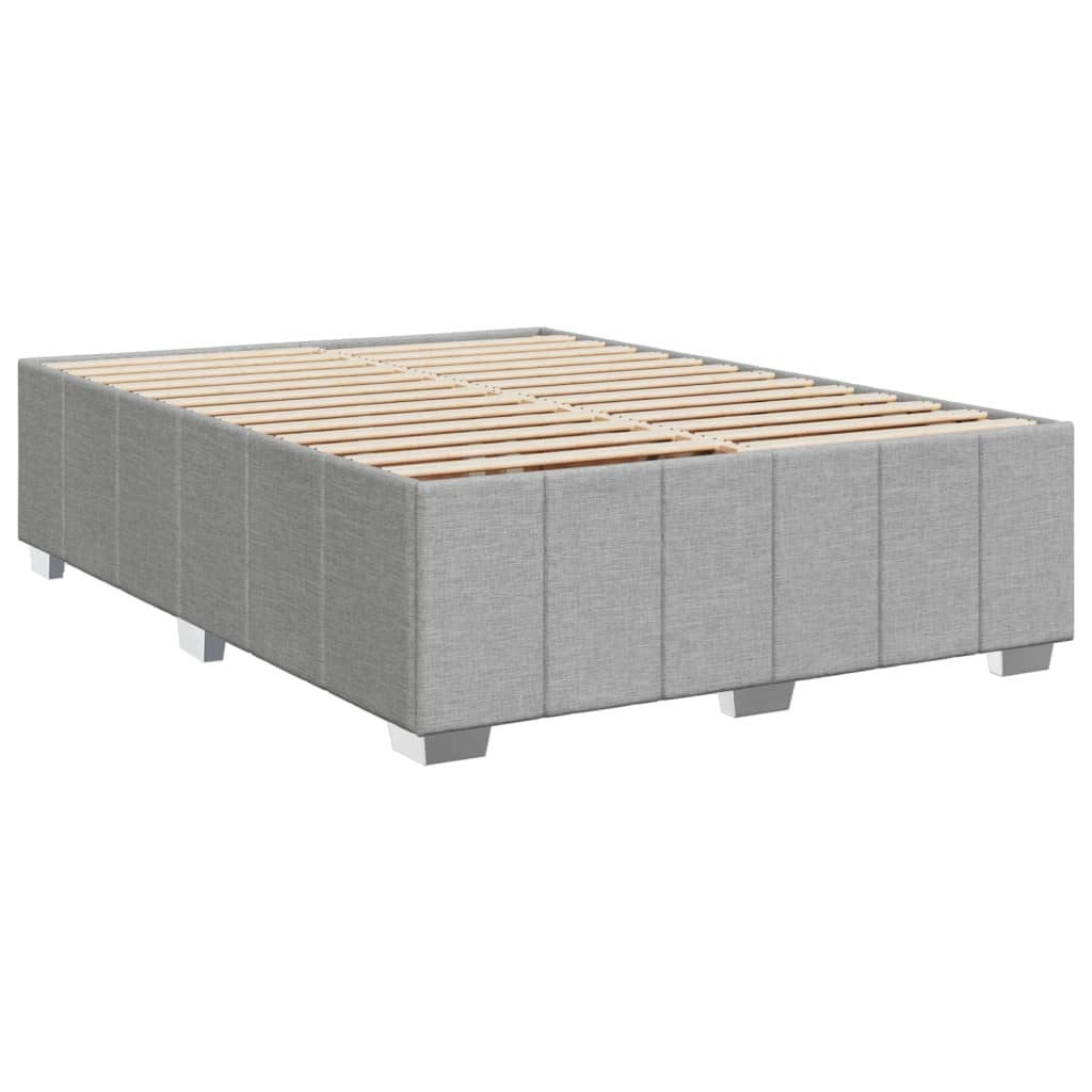 Boxspring met matras stof lichtgrijs 160x200 cm is nu te koop bij PeponiXL, paradijselijk wonen!