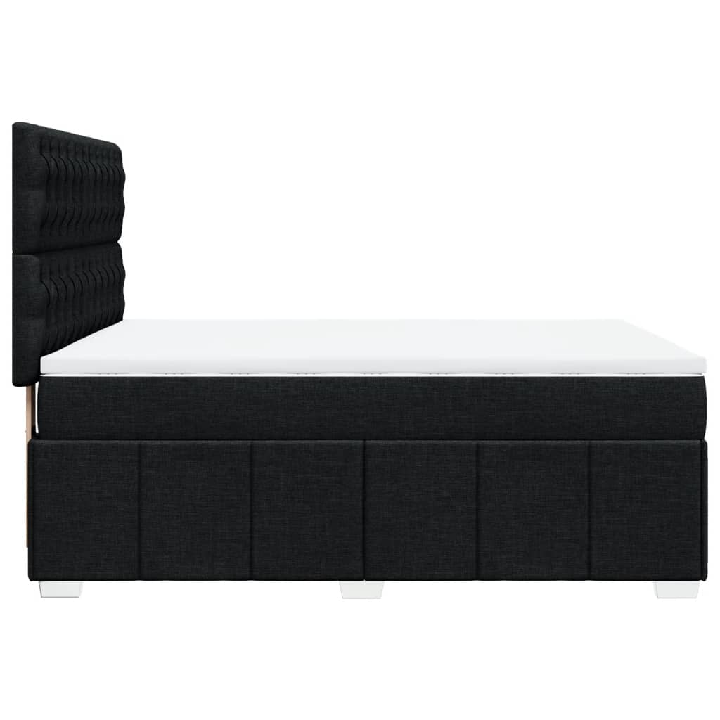 Boxspring met matras stof zwart 160x200 cm is nu te koop bij PeponiXL, paradijselijk wonen!