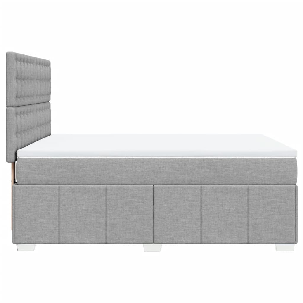 Boxspring met matras stof lichtgrijs 160x200 cm is nu te koop bij PeponiXL, paradijselijk wonen!