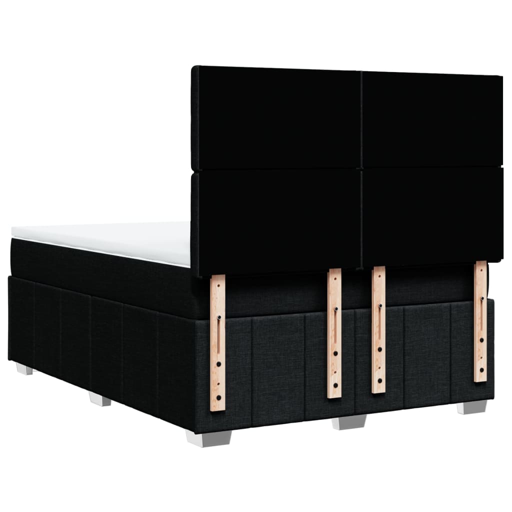 Boxspring met matras stof zwart 160x200 cm is nu te koop bij PeponiXL, paradijselijk wonen!