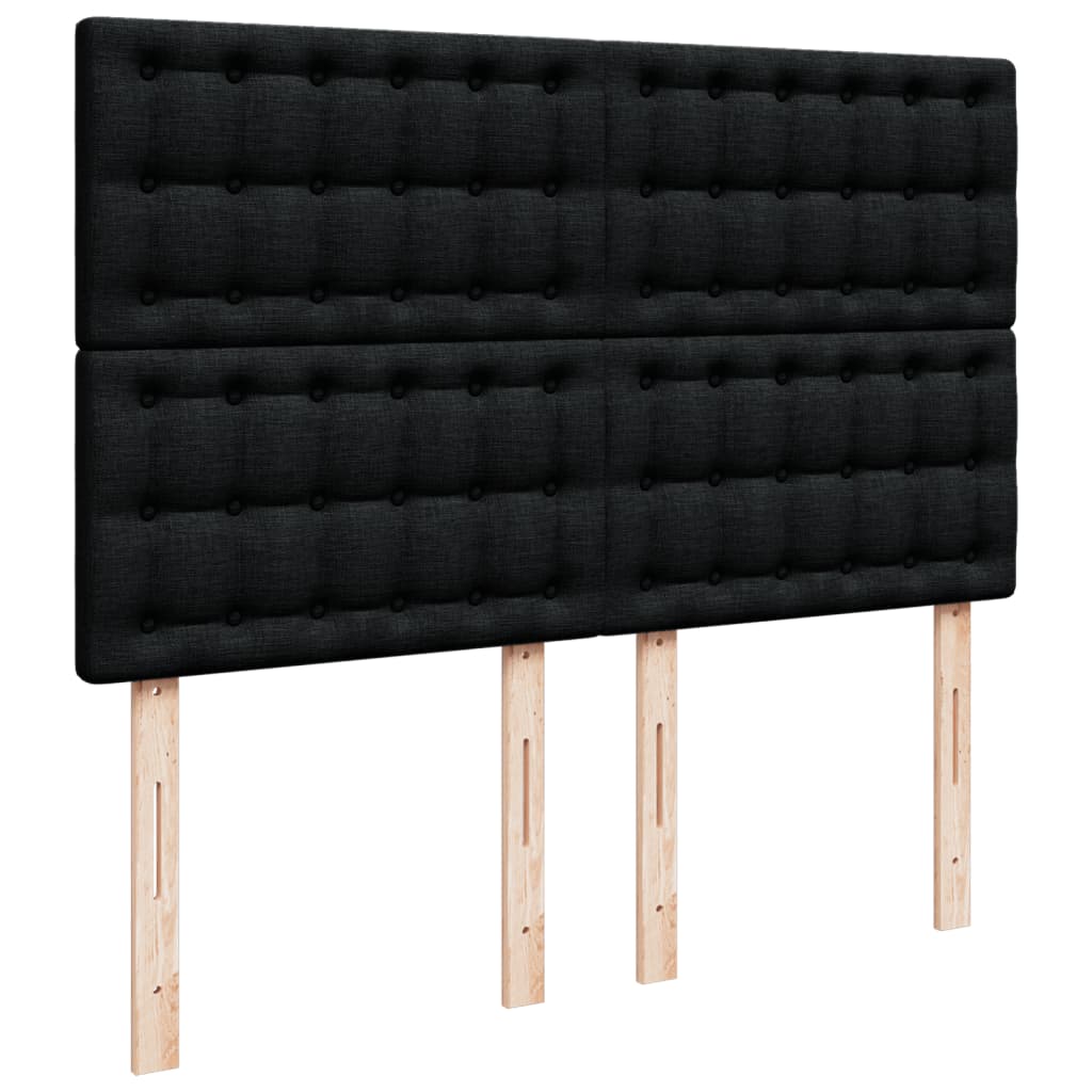 Boxspring met matras stof zwart 160x200 cm is nu te koop bij PeponiXL, paradijselijk wonen!