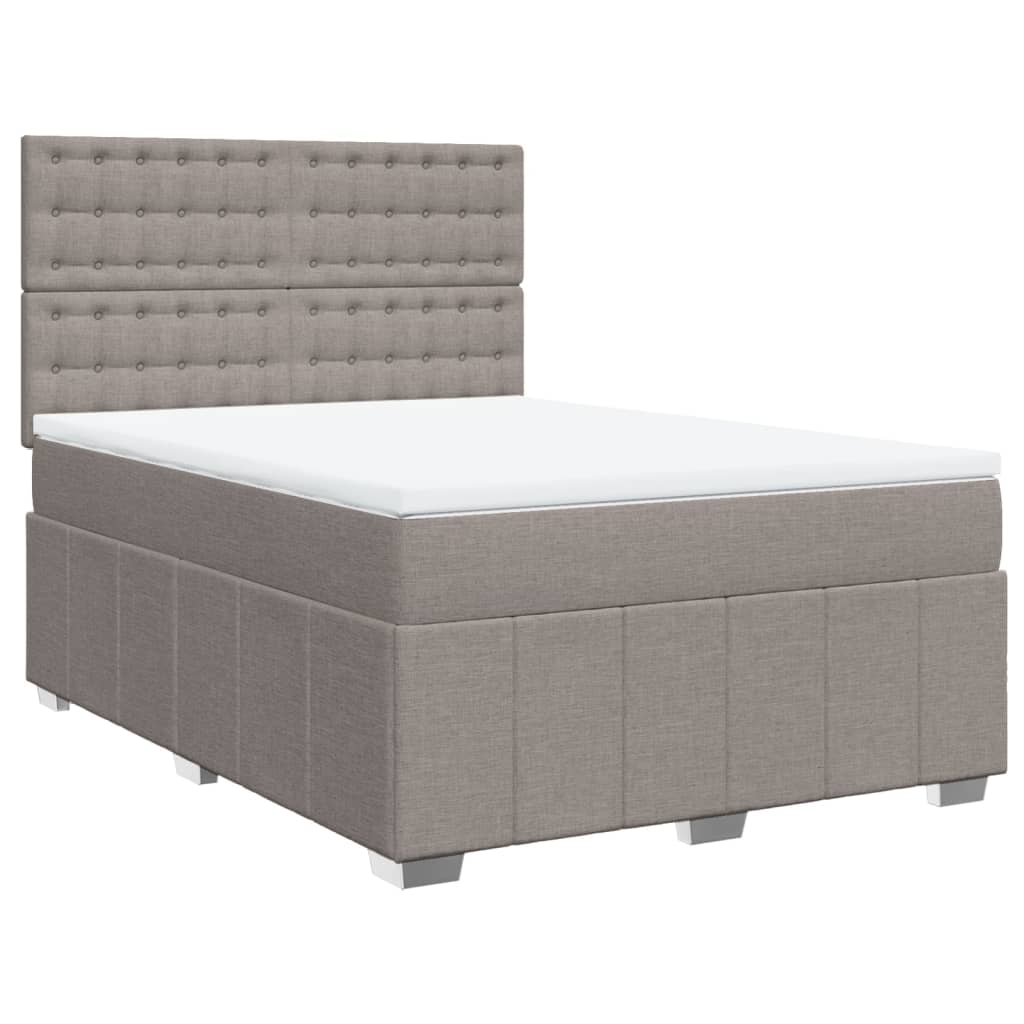 Boxspring met matras stof taupe 160x200 cm is nu te koop bij PeponiXL, paradijselijk wonen!