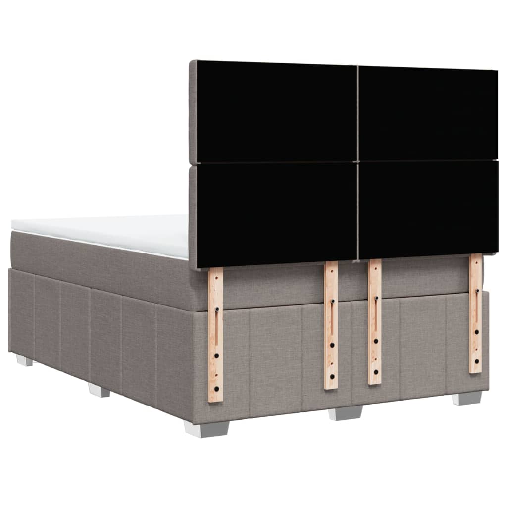 Boxspring met matras stof taupe 160x200 cm is nu te koop bij PeponiXL, paradijselijk wonen!