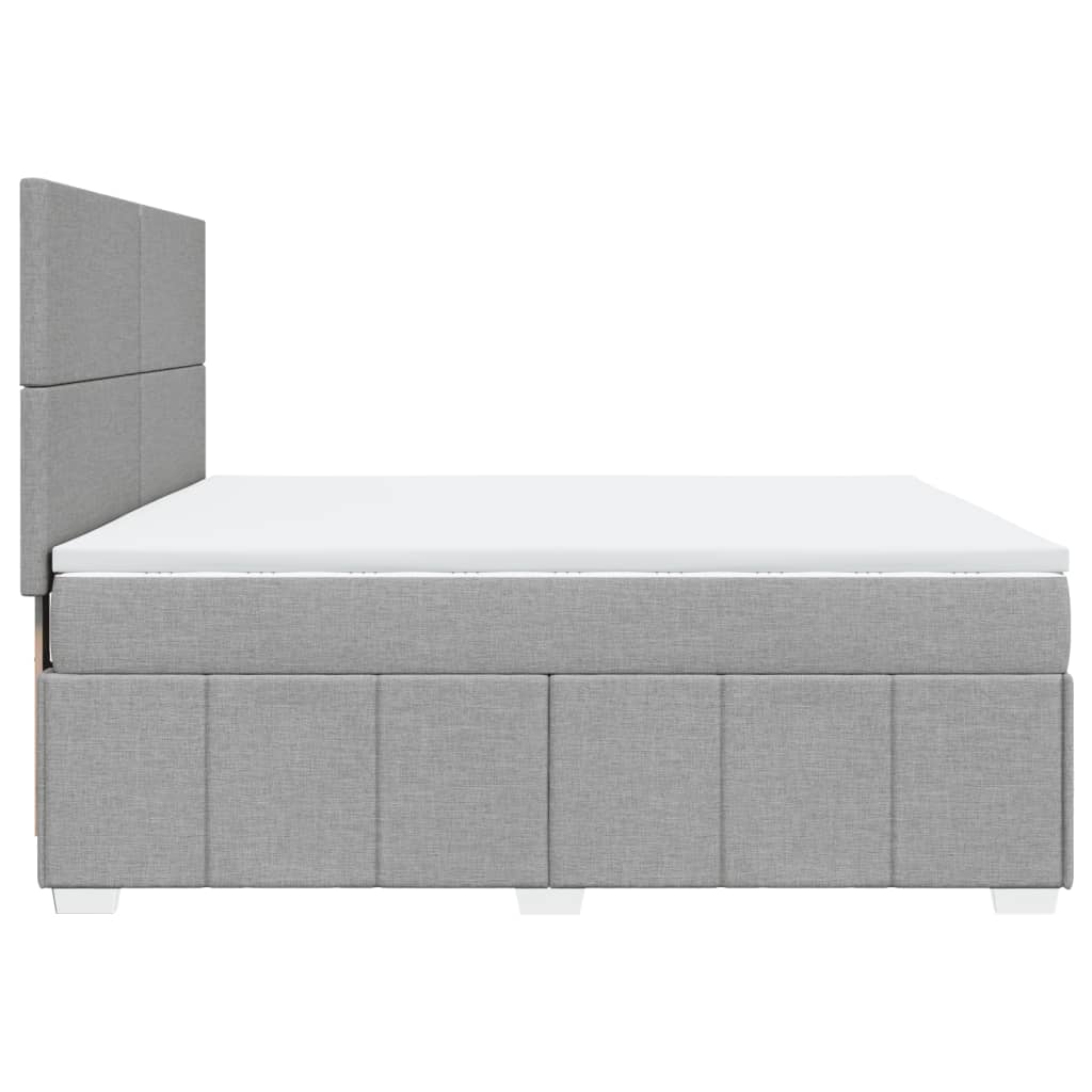 Boxspring met matras stof lichtgrijs 180x200 cm is nu te koop bij PeponiXL, paradijselijk wonen!