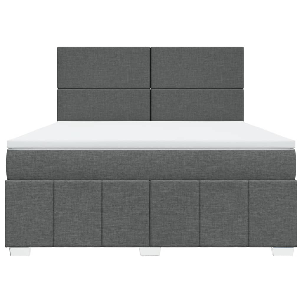 Boxspring met matras stof donkergrijs 180x200 cm is nu te koop bij PeponiXL, paradijselijk wonen!