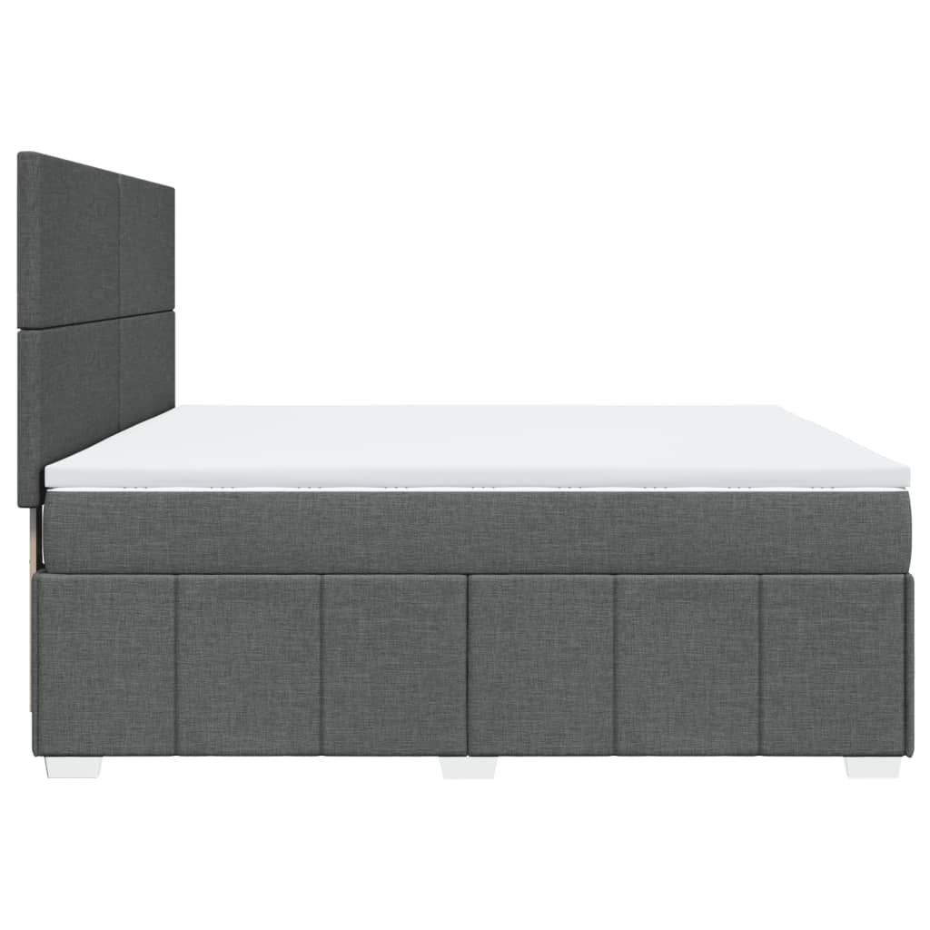 Boxspring met matras stof donkergrijs 180x200 cm is nu te koop bij PeponiXL, paradijselijk wonen!