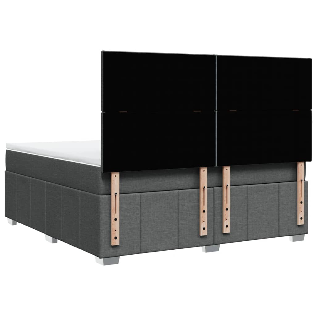 Boxspring met matras stof donkergrijs 180x200 cm is nu te koop bij PeponiXL, paradijselijk wonen!