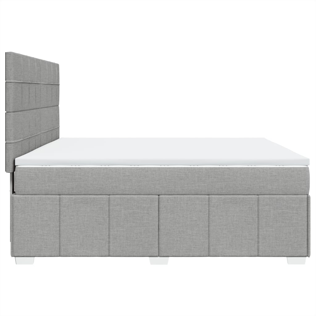Boxspring met matras stof lichtgrijs 180x200 cm is nu te koop bij PeponiXL, paradijselijk wonen!