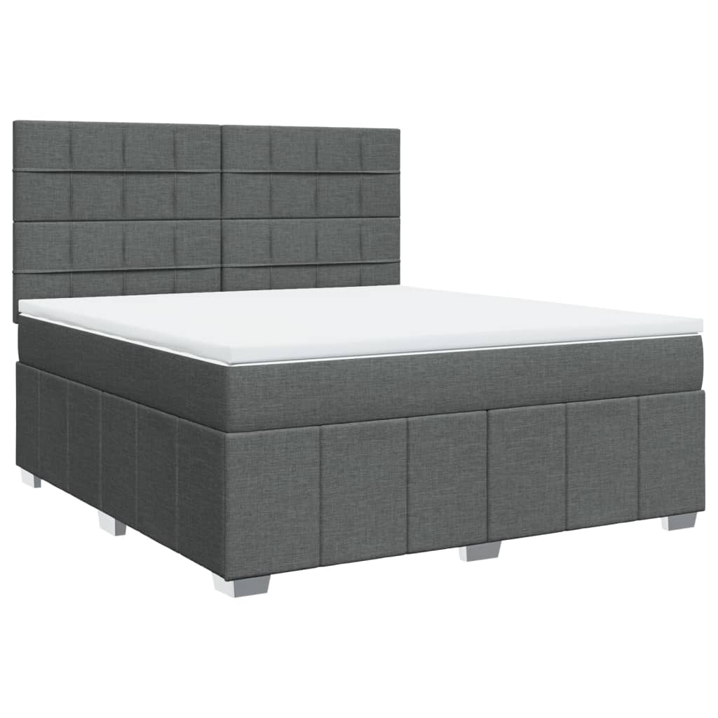 Boxspring met matras stof donkergrijs 180x200 cm is nu te koop bij PeponiXL, paradijselijk wonen!