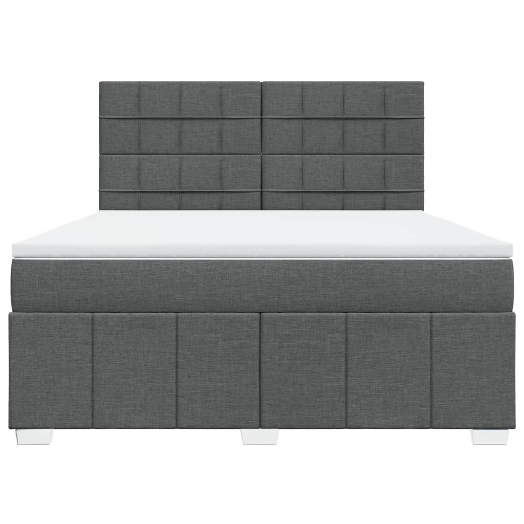 Boxspring met matras stof donkergrijs 180x200 cm is nu te koop bij PeponiXL, paradijselijk wonen!