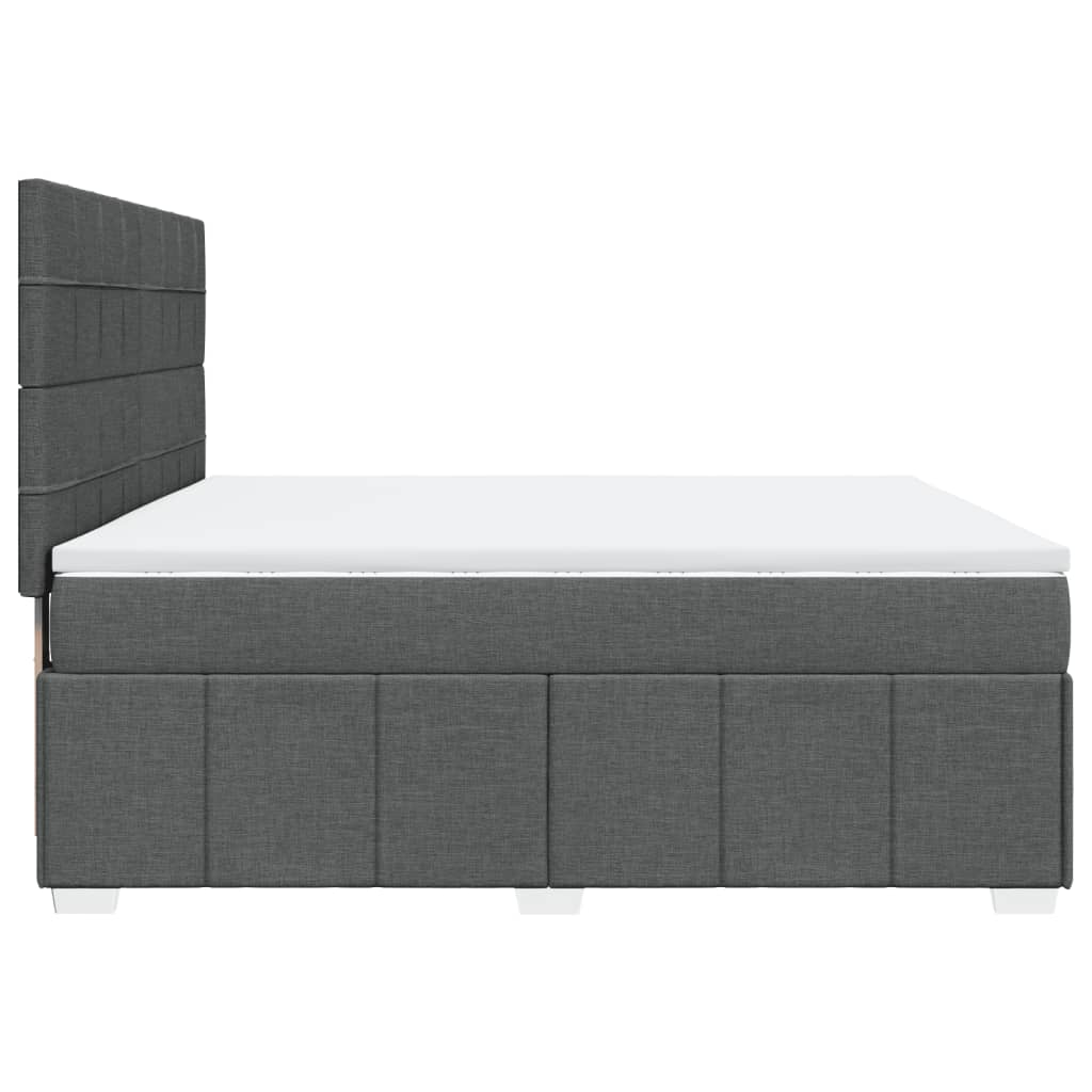 Boxspring met matras stof donkergrijs 180x200 cm is nu te koop bij PeponiXL, paradijselijk wonen!
