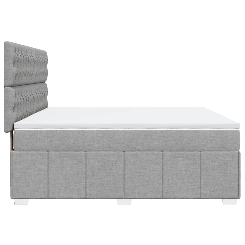 Boxspring met matras stof lichtgrijs 180x200 cm is nu te koop bij PeponiXL, paradijselijk wonen!
