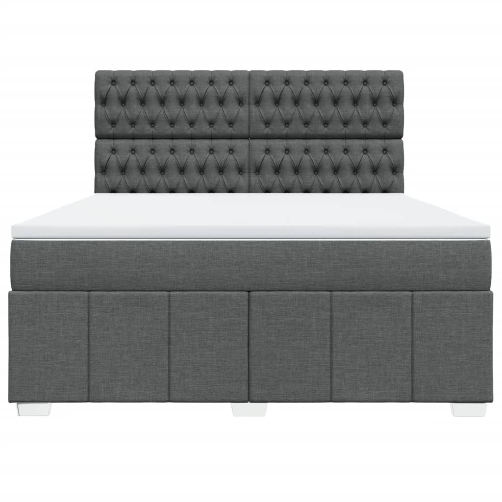 Boxspring met matras stof donkergrijs 180x200 cm is nu te koop bij PeponiXL, paradijselijk wonen!