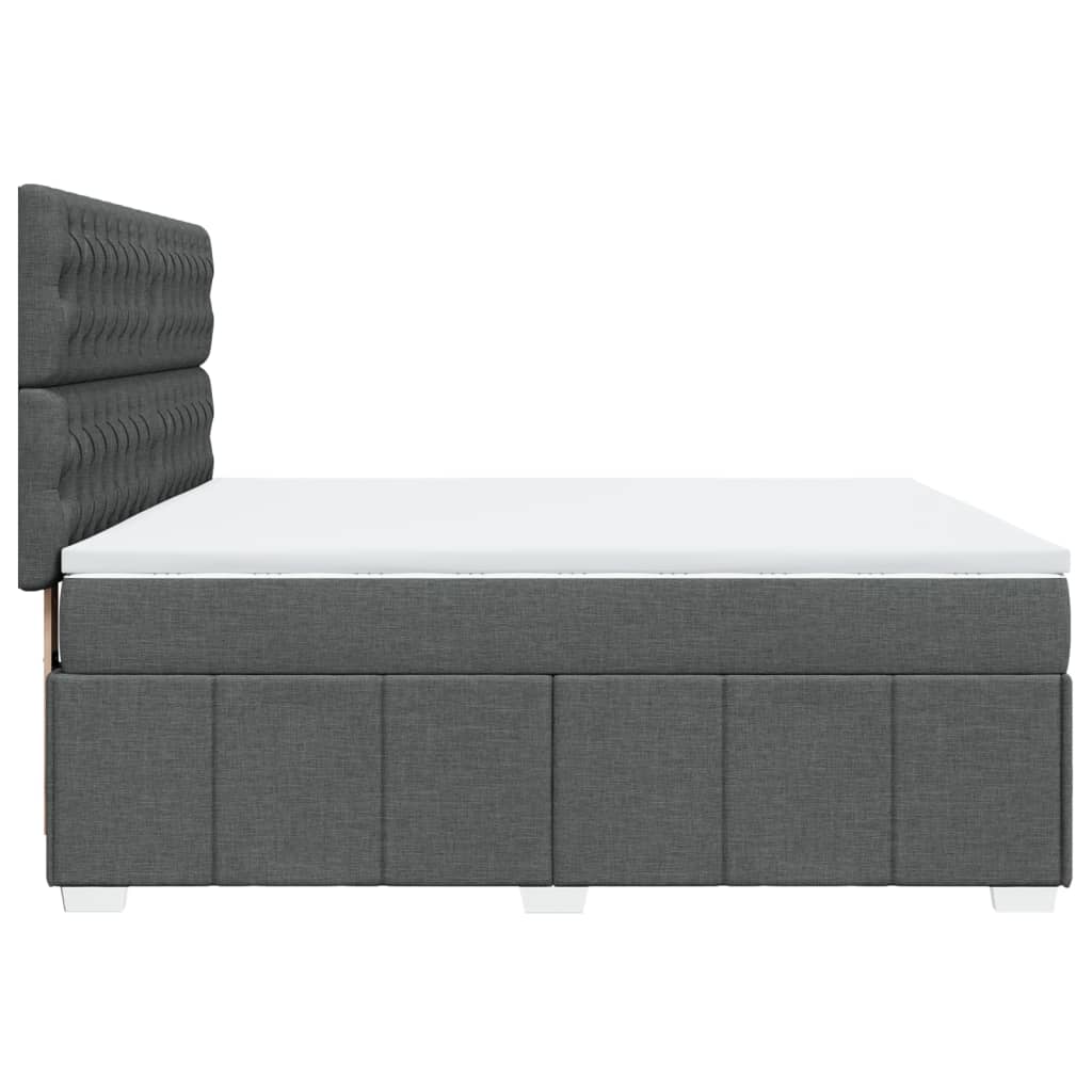 Boxspring met matras stof donkergrijs 180x200 cm is nu te koop bij PeponiXL, paradijselijk wonen!