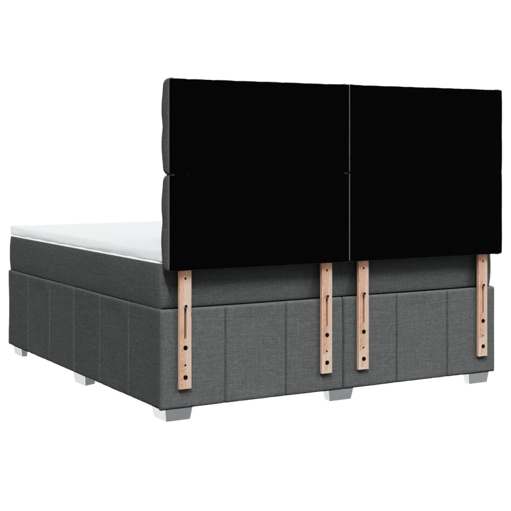 Boxspring met matras stof donkergrijs 180x200 cm is nu te koop bij PeponiXL, paradijselijk wonen!
