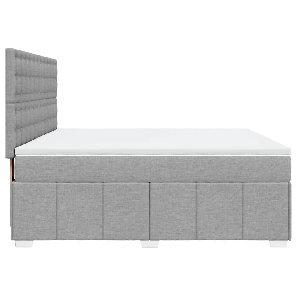 Boxspring met matras stof lichtgrijs 180x200 cm is nu te koop bij PeponiXL, paradijselijk wonen!