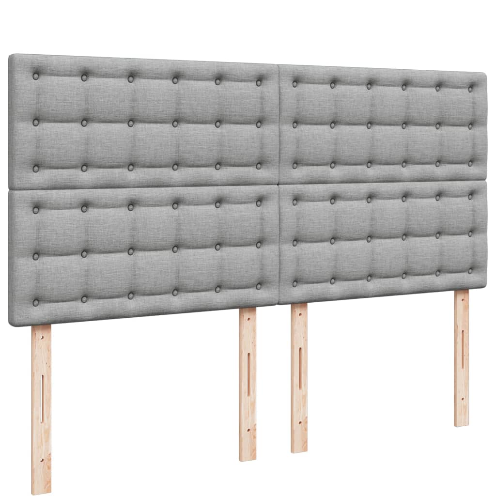 Boxspring met matras stof lichtgrijs 180x200 cm is nu te koop bij PeponiXL, paradijselijk wonen!