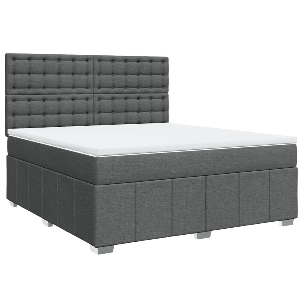 Boxspring met matras stof donkergrijs 180x200 cm is nu te koop bij PeponiXL, paradijselijk wonen!