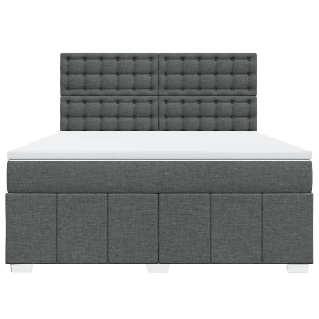 Boxspring met matras stof donkergrijs 180x200 cm is nu te koop bij PeponiXL, paradijselijk wonen!