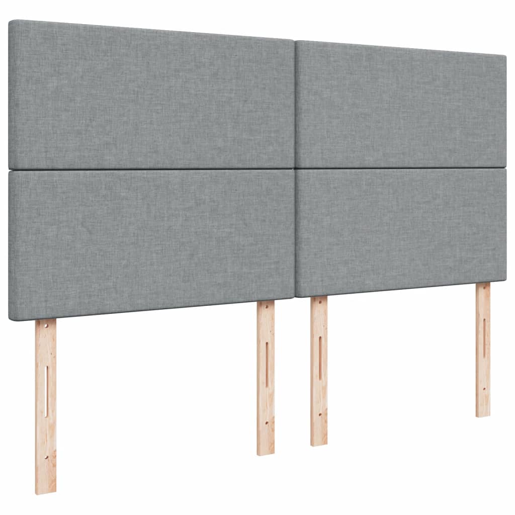 Boxspring met matras stof lichtgrijs 200x200 cm is nu te koop bij PeponiXL, paradijselijk wonen!