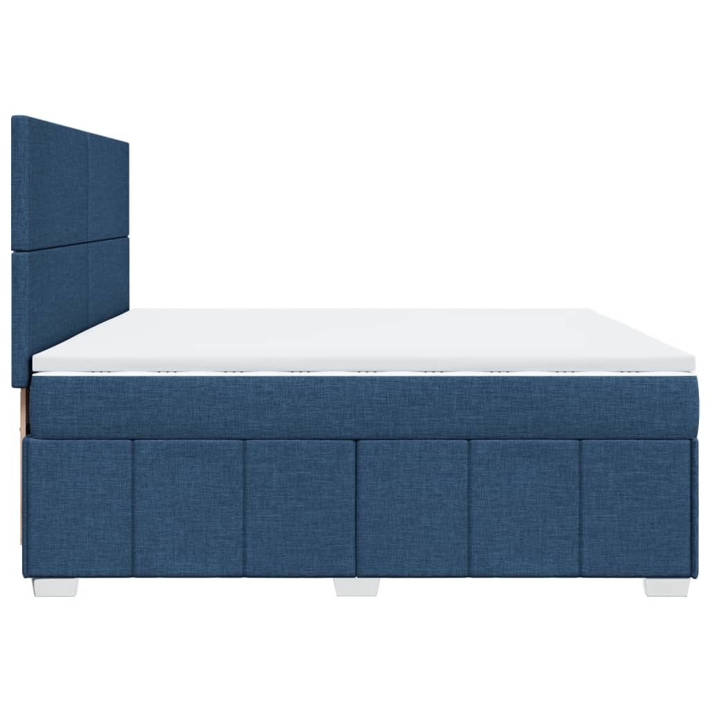 Boxspring met matras stof blauw 200x200 cm is nu te koop bij PeponiXL, paradijselijk wonen!