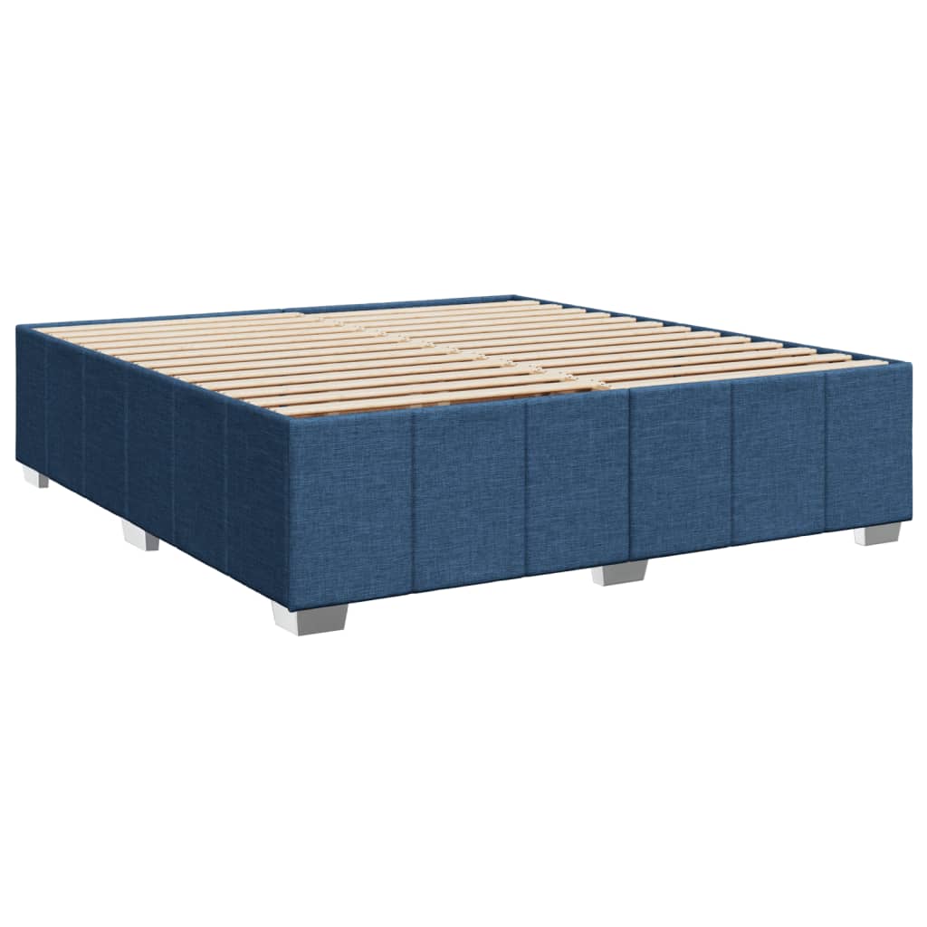 Boxspring met matras stof blauw 200x200 cm is nu te koop bij PeponiXL, paradijselijk wonen!
