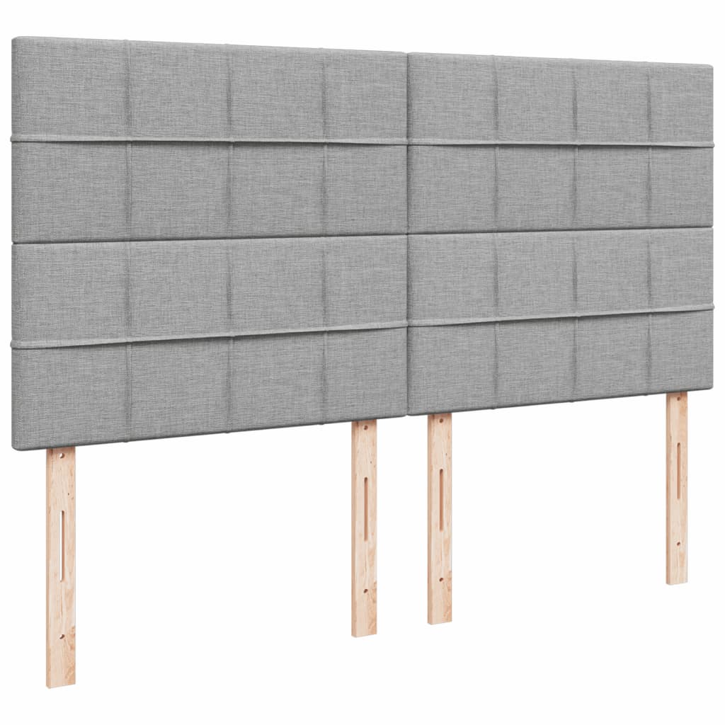 Boxspring met matras stof lichtgrijs 200x200 cm is nu te koop bij PeponiXL, paradijselijk wonen!